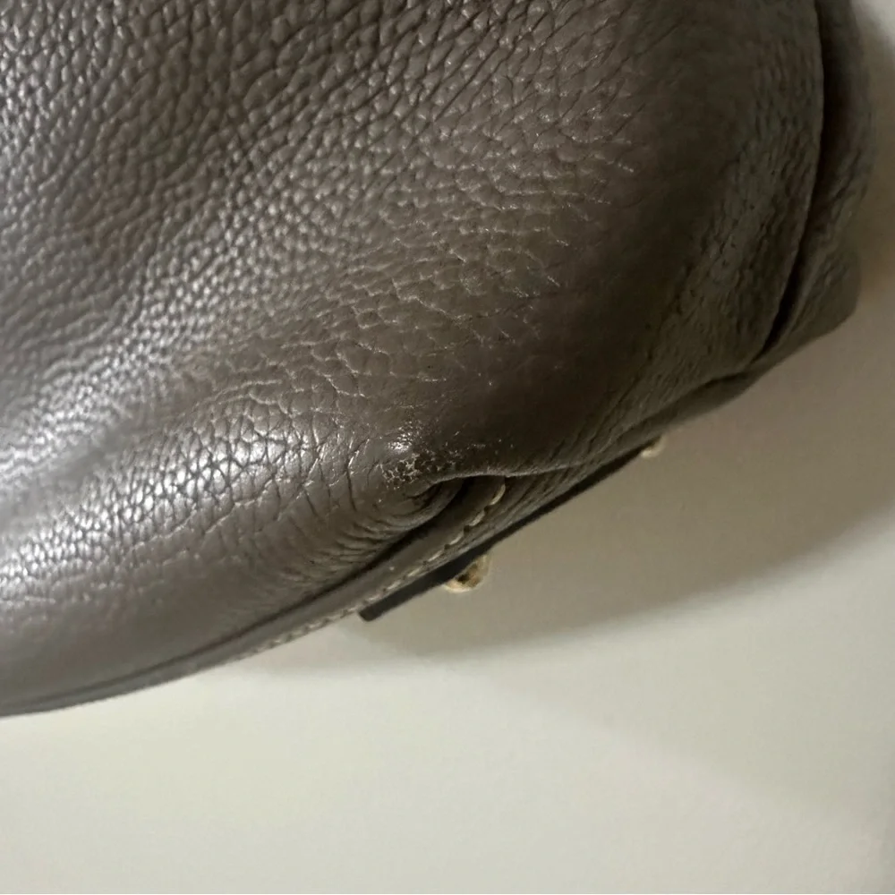 Dooney & Bourke Gray Pebble Grain Leather Paige Sac‎ Hobo Bag